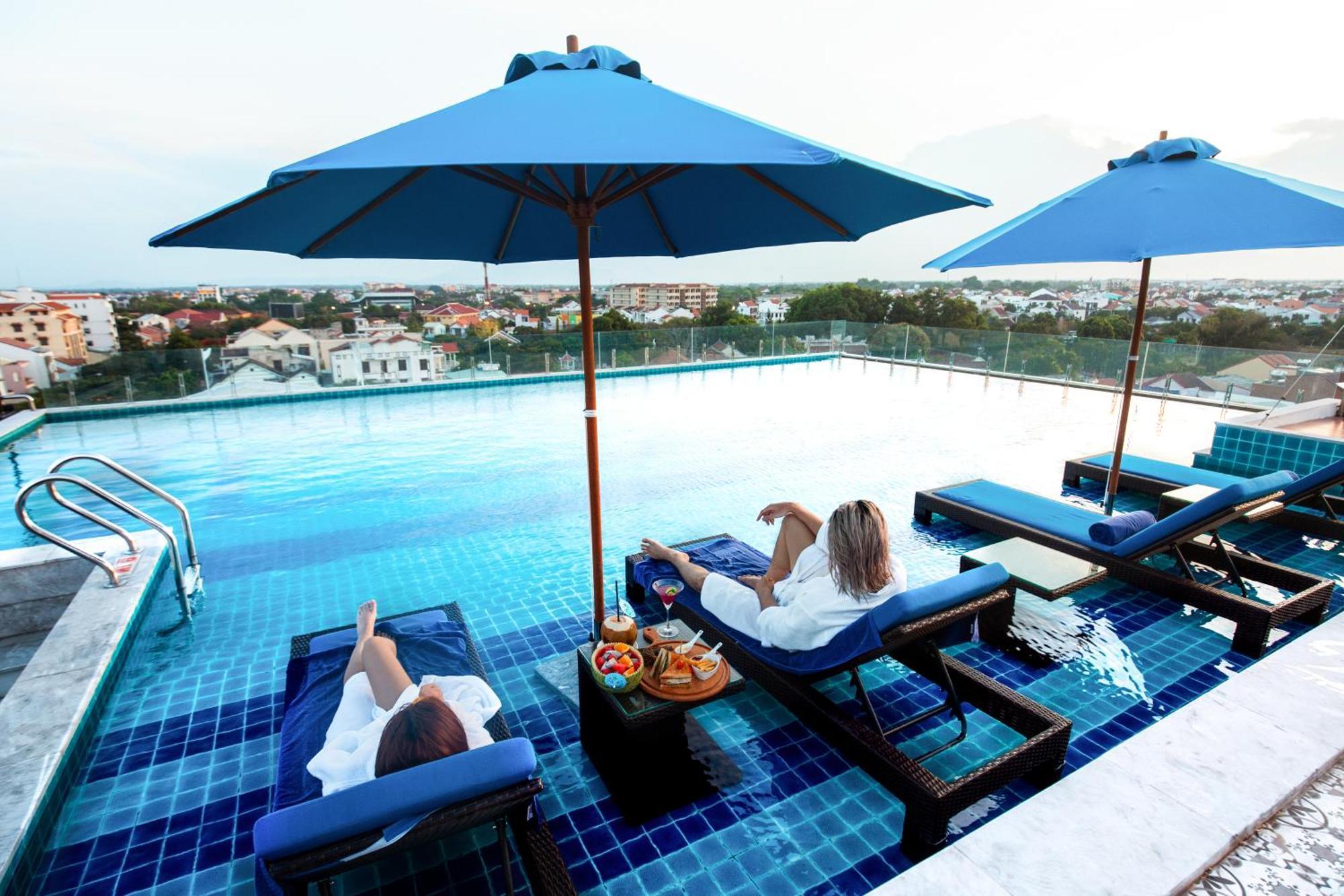 Qualia De Hotel Hoi An - Rooftop Bar City View Exterior foto